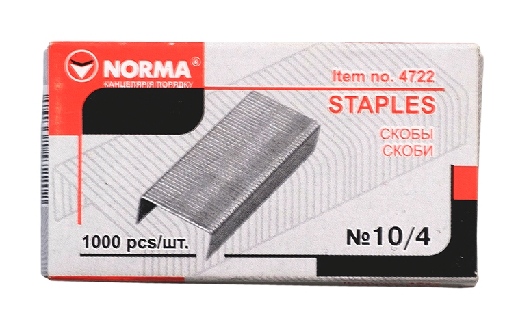 Скоби для степлера NORMA (4722N), 10, 1000 шт